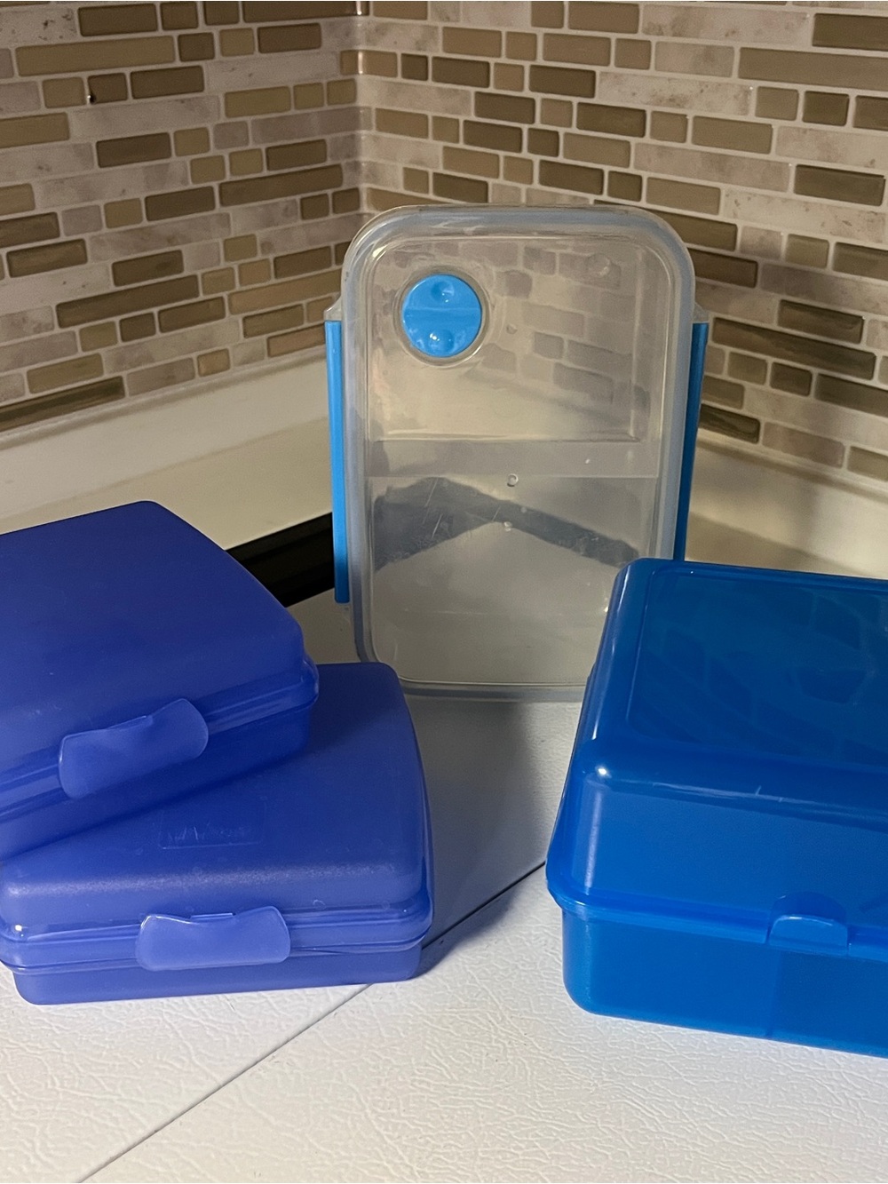 LUNCHBOX TUPPERWARE CONTAINERS (SET OF 4)